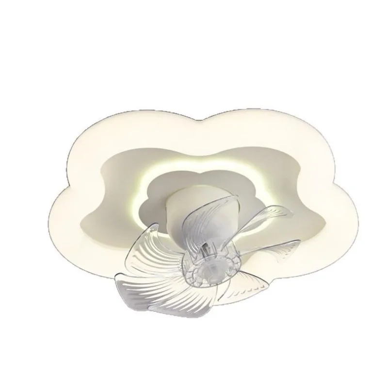 

Modern simple children's room flower-shaped bedroom eye protection fan light cream wind household ceiling