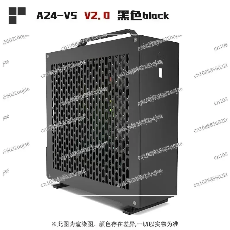 5 Litre Mini A24-V5 2.0 Dual Slot Single Display 1u Power Supply Itx Chassis with Double Chamfer