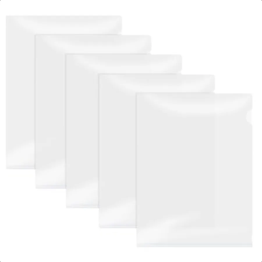 

Poly Project Pockets Jacket Sleeves 50 Pack Project Folder File Jackets Clear Letter Size 9 x 11.5 50 Pack