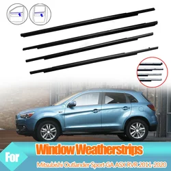 4PCS Car Outer Windows Rubber Weatherstrip For Mitsubishi Outlander Sport GA ASX RVR 2011-2020 Sealing Strip Car Accessories