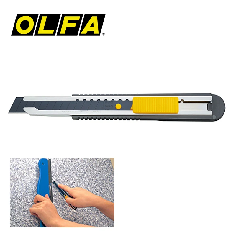 OLFA FWP-1 12.5mm coltello da carta da parati taglierina di medie dimensioni ABS + coltello multiuso in acciaio legato per il taglio di carta, Film,