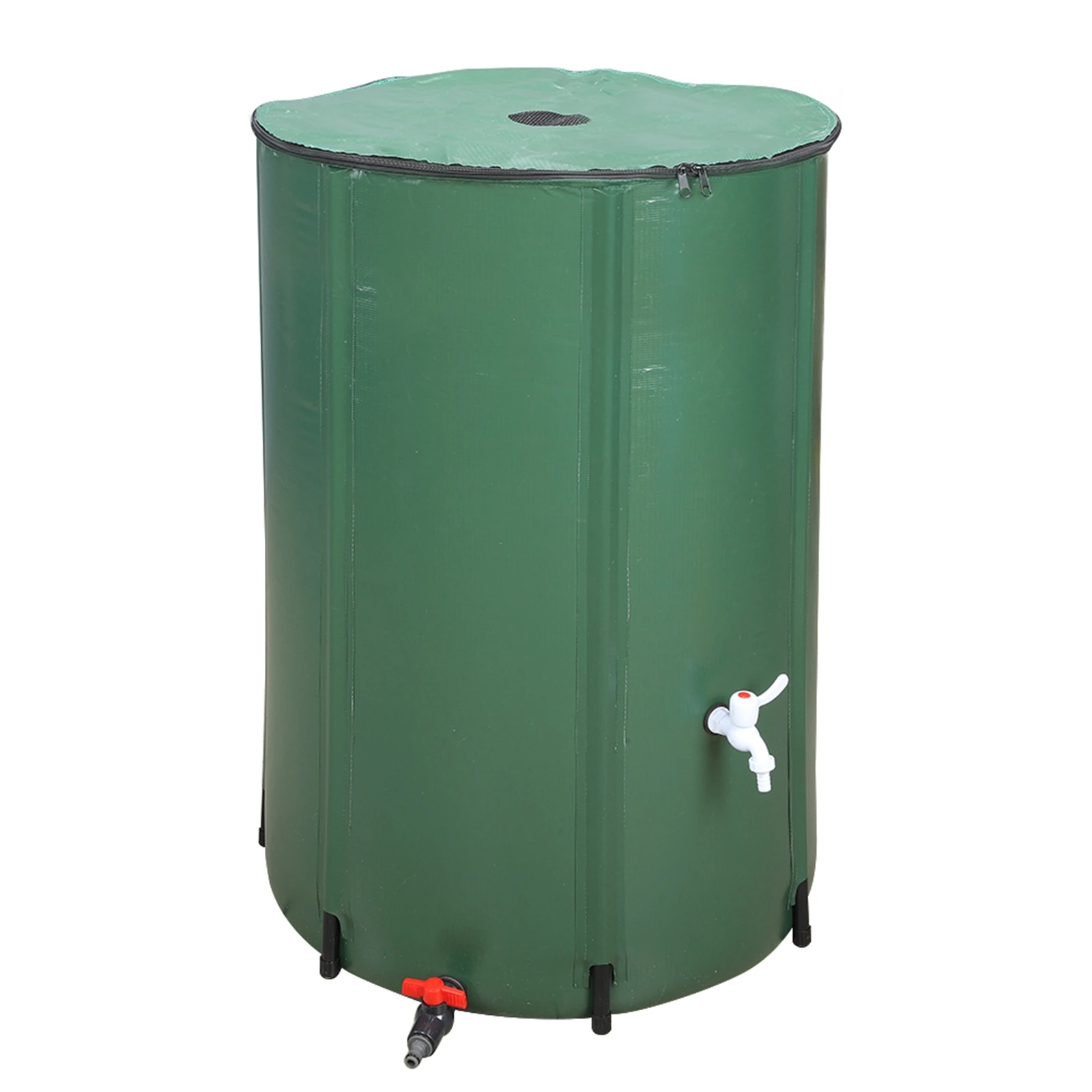 

50/66/100 Gallon Folding Rain Barrel Water Collector Green US Warehouse