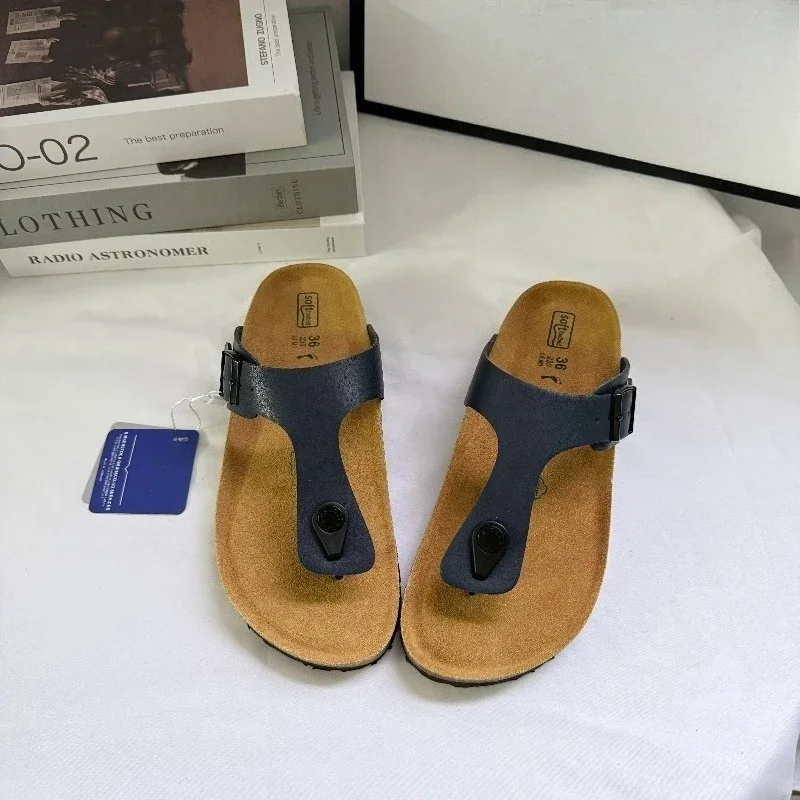 Unisex Suede Cork Mules Slippers Non-Slip Arch Support Outdoor Casual Comfortable Shoes Fashion Men Women Clogs Slip-On Design - view 5