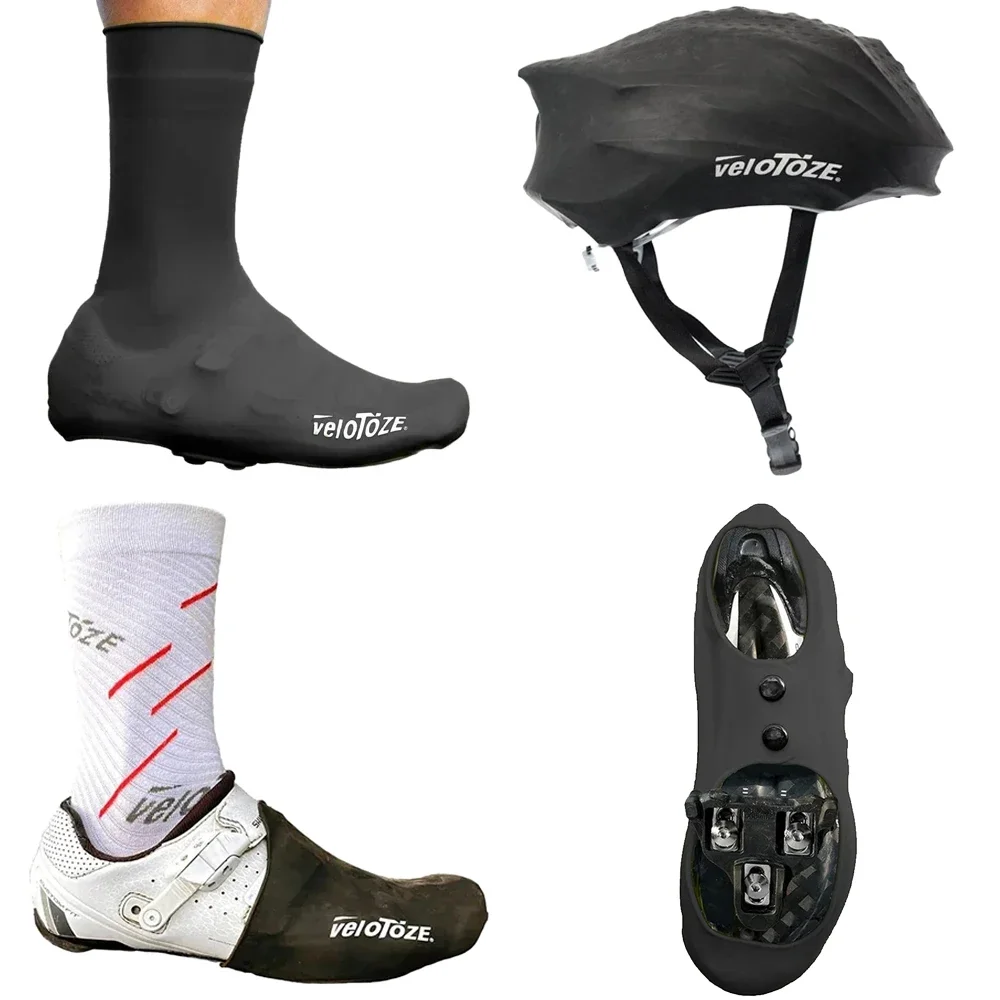 VeloToze Aero тканевый чехол для шлема для велоспорта, уменьшающий сопротивление, высокая силиконовая крышка для обуви, водонепроницаемая, ветрозащитная, многоразовая