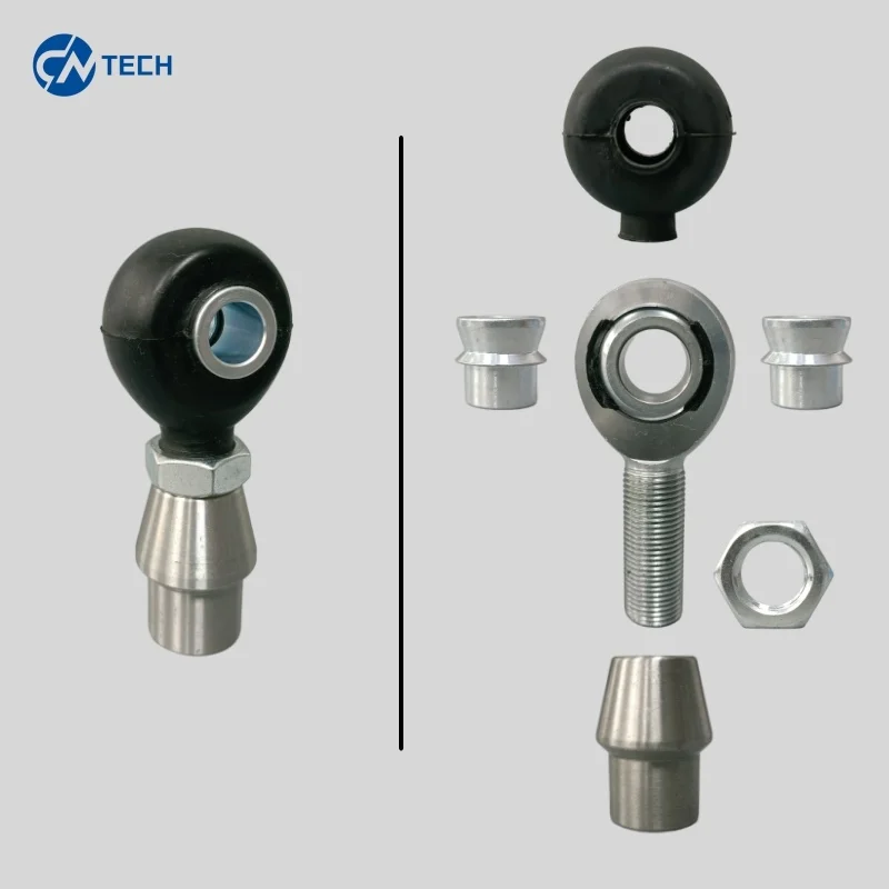 بوصة Heim Joint 1/2-20، 5/8-18، 3/4-16، 7/8-14، نهاية القضيب + فاصل + حذاء مطاطي (نمط قديم) + صامولة مربى + كيس قابل للحام #1