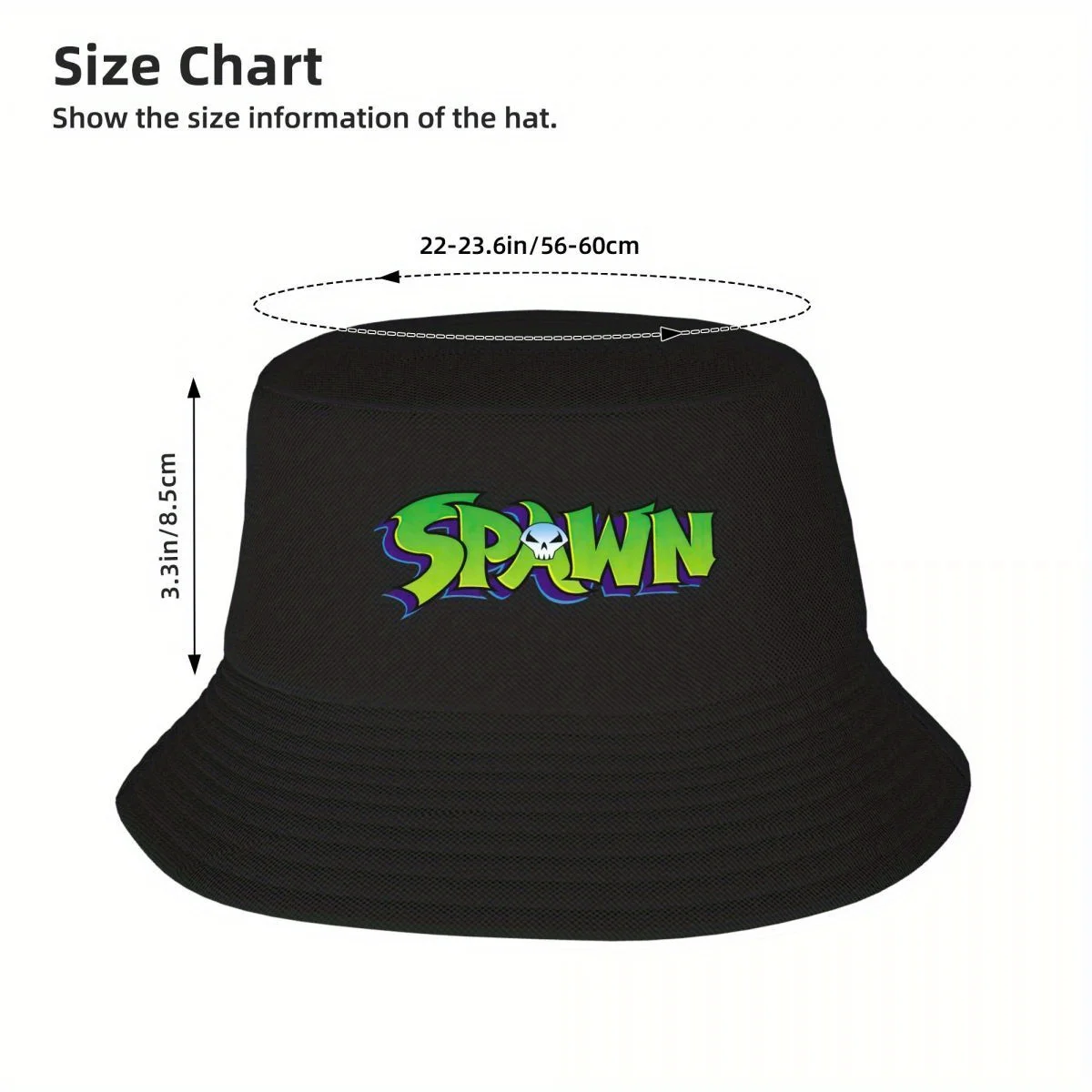 قبعة Spawn Simmons Movie Skullies Bucket Hat المضادة للأشعة فوق البنفسجية للشاطئ قبعة بيسبول صياد السمك