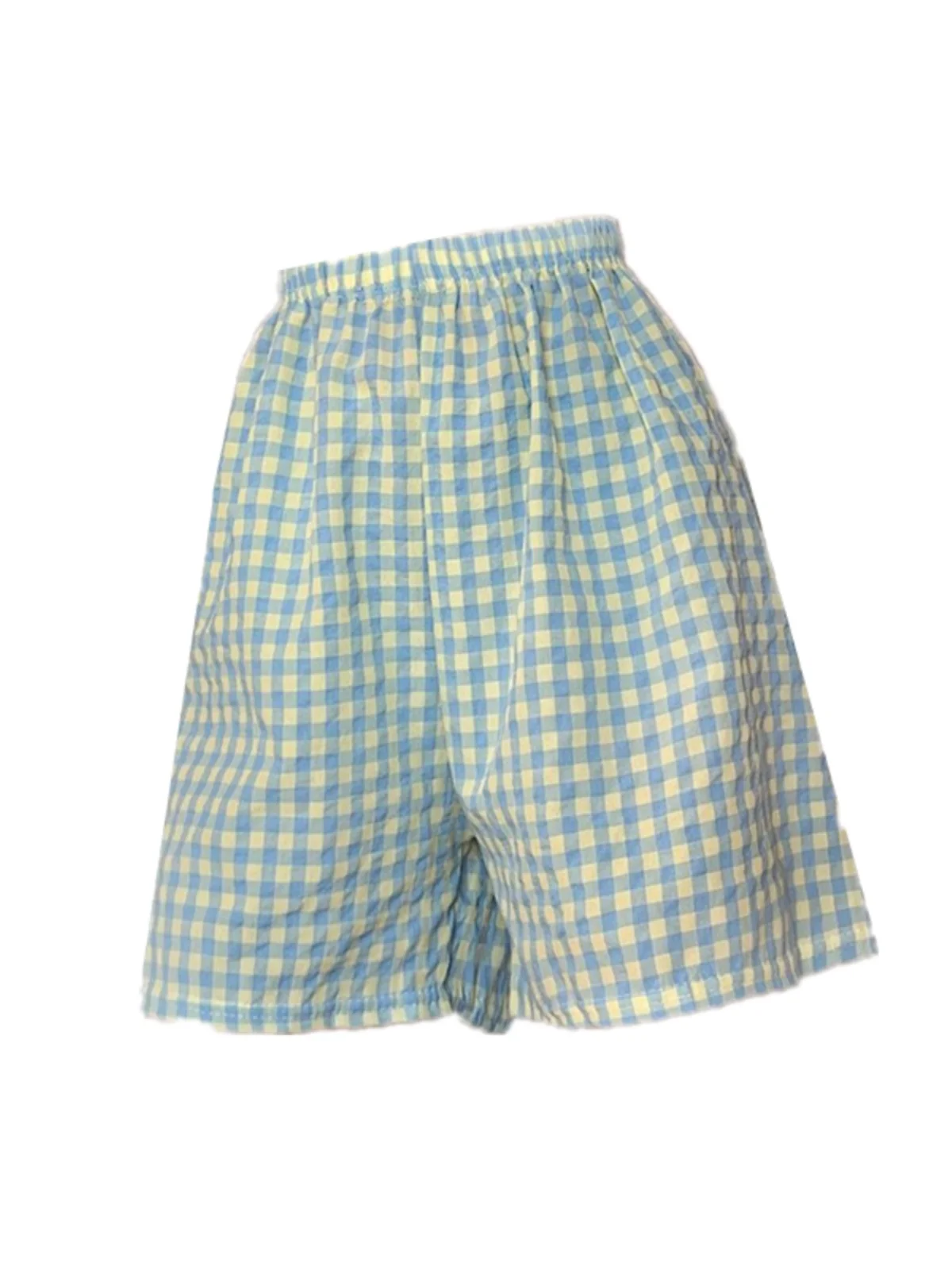 Frauen Spor Sommer Lose Beiläufige Plaid Breite Bein Hosen Bequeme Hause Spwear Hohe Taille ort orts Oberbekleidung