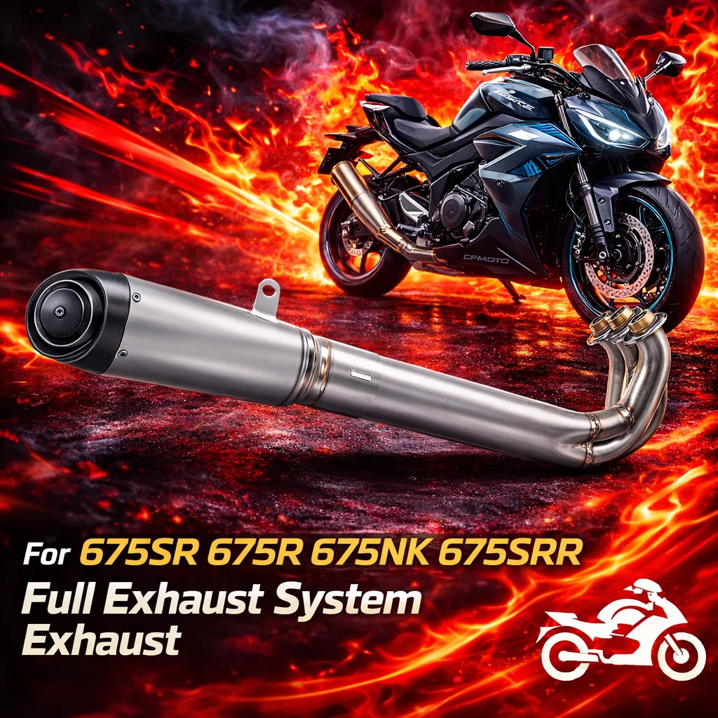 

Для 675SR 675R 675NK 675SRR: Полная выхлопная система 51 мм, глушитель, модифицированная соединительная труба