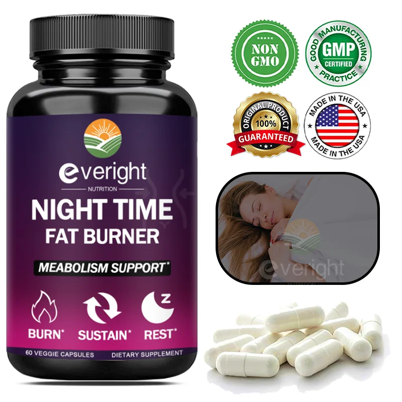 Night Fat Burner - Boost Metabolism, Improve Sleep & Curb Cravings for Effective Weight Loss (Men & Women)
