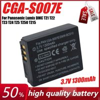 3.7V 1300mAh CGA-S007E DMW-BCD10 Camera Battery for Panasonic Lumix DMC TZ1 TZ2 TZ3 TZ4 TZ5  TZ15 TZ50
