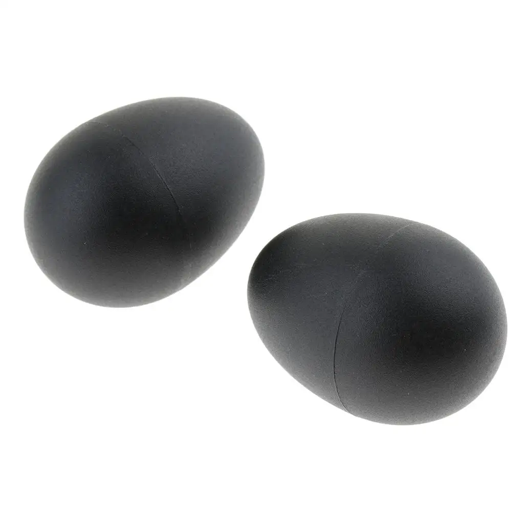 Pack/2pcs Black Egg Shakers Small Percussion Kids Baby Toddler Preschool Toy