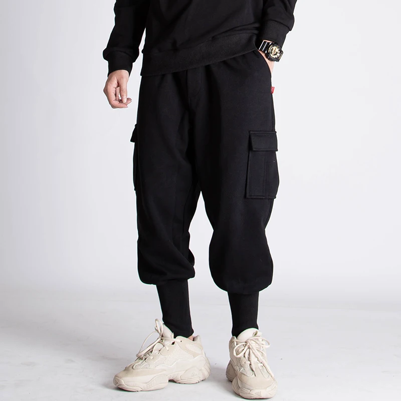 

Loose Dad Work Pants Men's Small Footed Harem Pants Cuffed Carrot Pants Functional Ninja Pants Flng Squirrel Pants