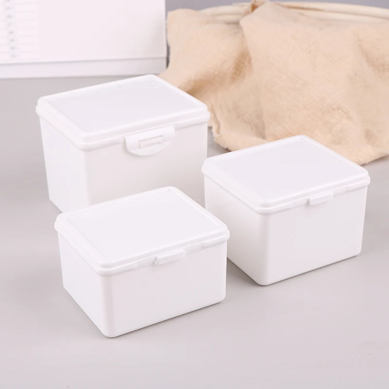 1 Pcs Pure White Flip Lid Storage Box Dust Box Pony Paulie Small Card Photo Desktop Storage And Organisation Box Multifunction