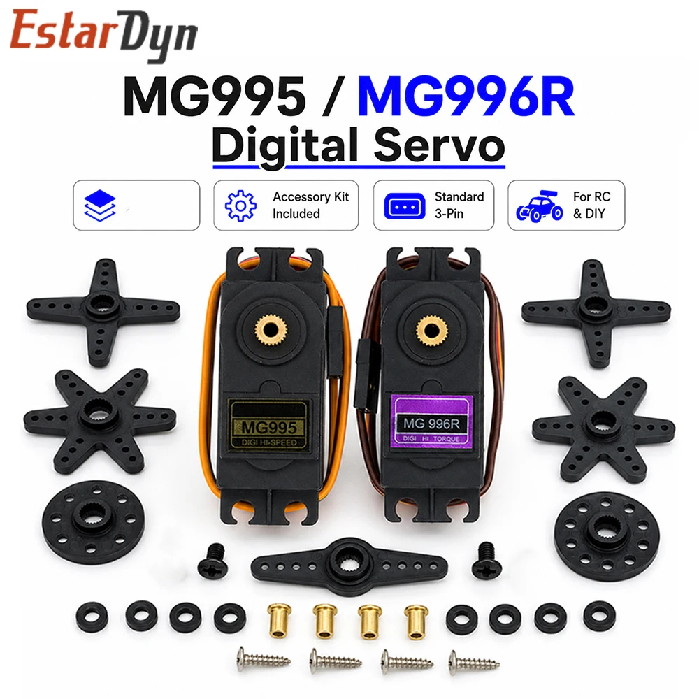 Estardyn Servos Digital MG996R MG995 Servo Metal Gear for Futaba JR Car RC Model Helicopter Boat MG995