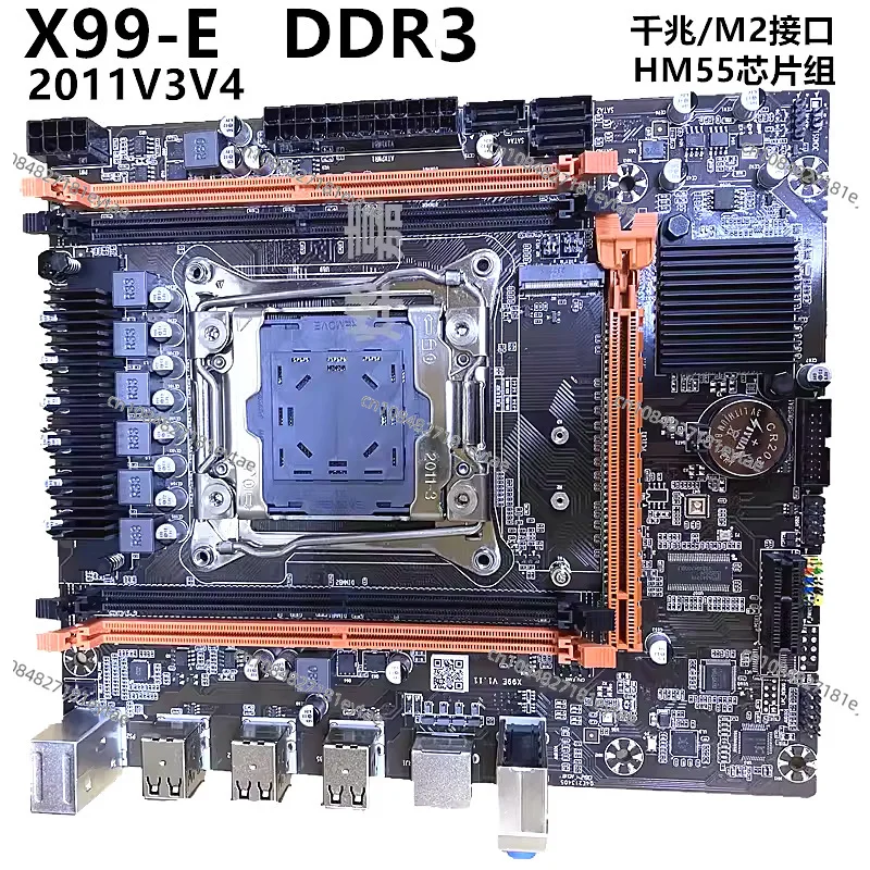 

X99-E main board LGA 2011-3 pins eccDDR3 memory Zhiqiang E5 2678 2666V3cpu set