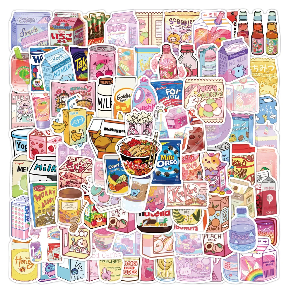 100 Pcs Korea Schattige Beer Cartoon Sticker Ins Meisje Briefpapier Plakboek Koffer Sticker