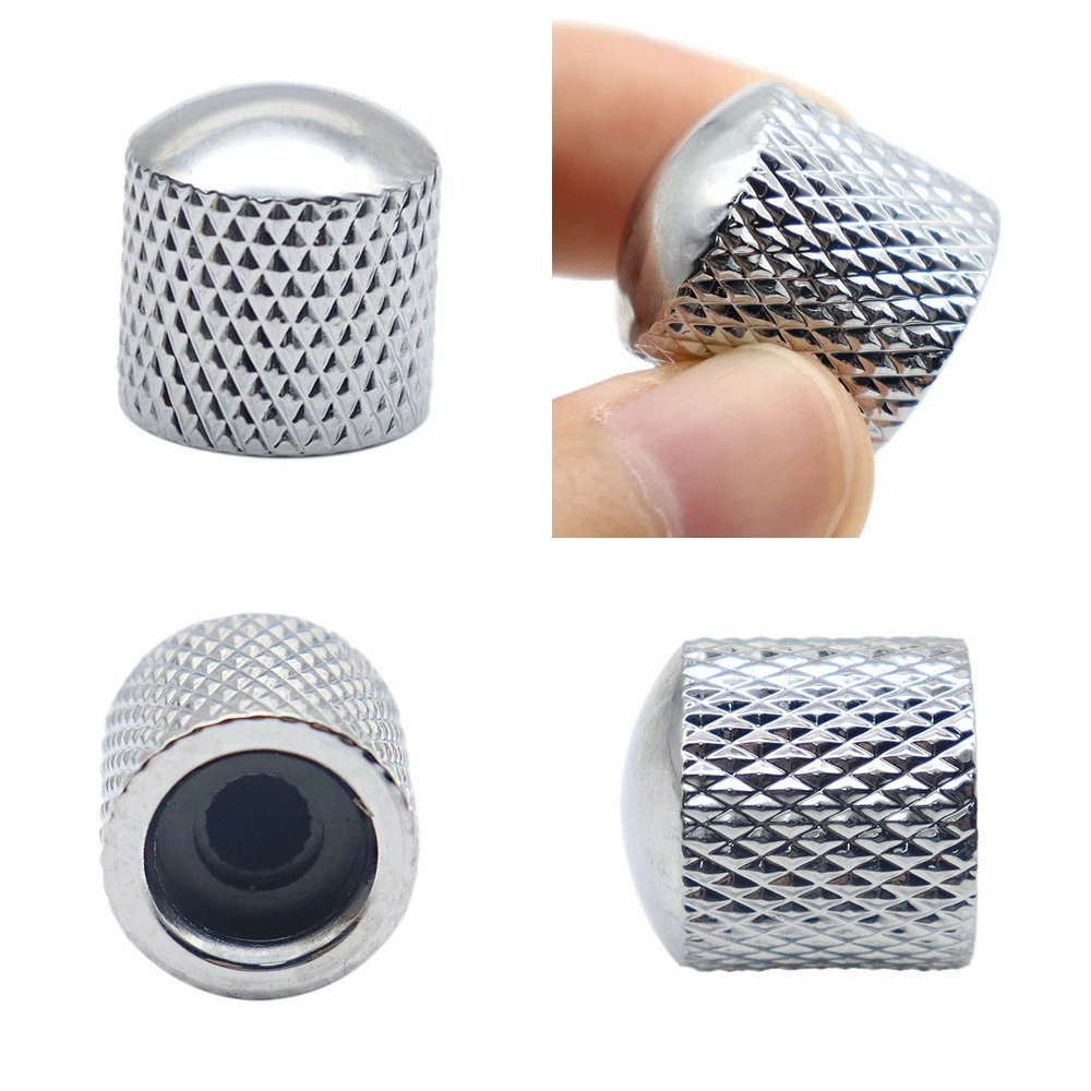 1 stücke/2 stücke Gitarre Knöpfe Metall 6mm Dome Top Gitarre Volume Tone Knöpfe Pot Control Knöpfe für Elektrische Gitarre Bass – Detail 11