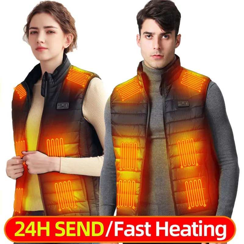 

Heated Vest For Men Usb Electric Self Heating Vest Women Warming Heated Jacket Lightweight Thermal Sleeveless Heated Clothing