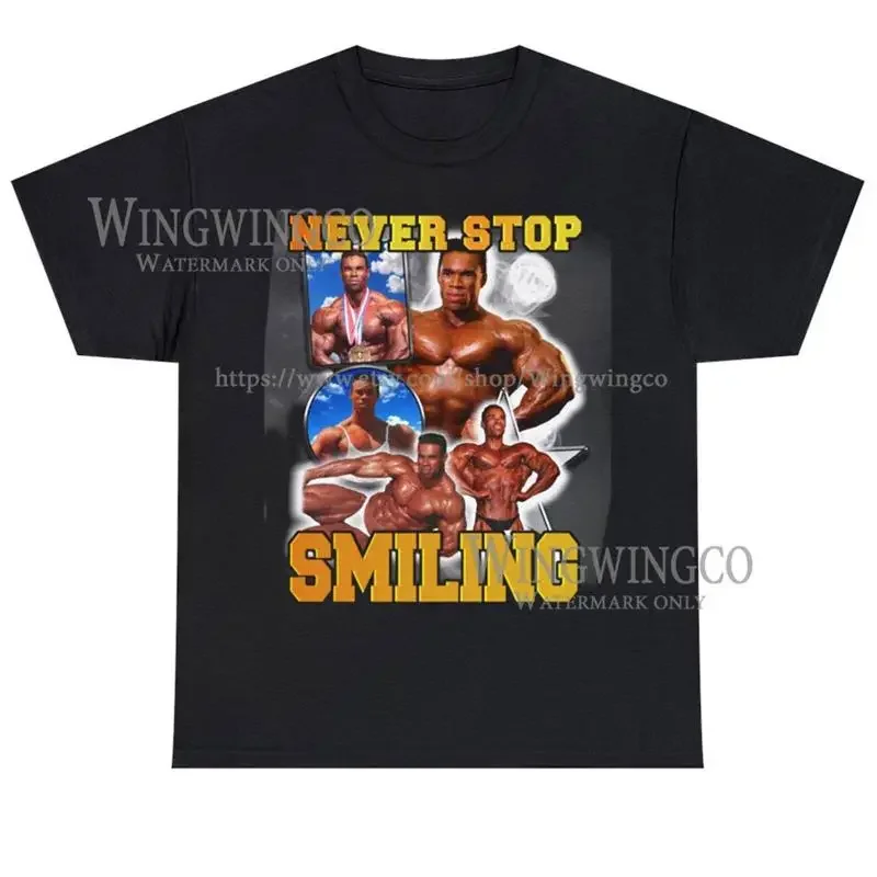 Never Stop Smiling Kevin Levrone Vintage Bootleg T Shirt
