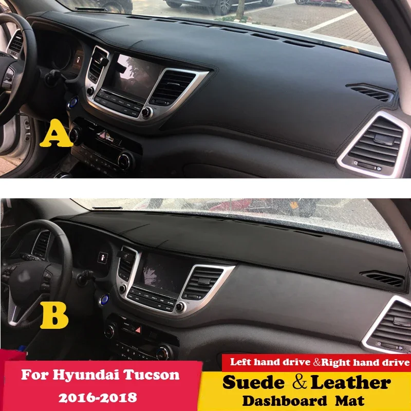 

For Hyundai Tucson 2016 2017 2018 Leather Dashmat Dashboard Cover Pad Dash Mat Carpet Car-Styling Accessories Suede