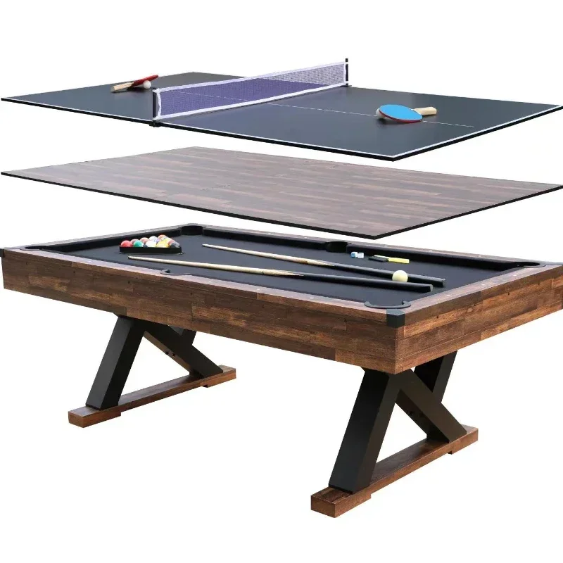 For 7ft 3 in 1 Combo Multi Function Game Ping Pong / Pool Tabel/Dining for Home Use