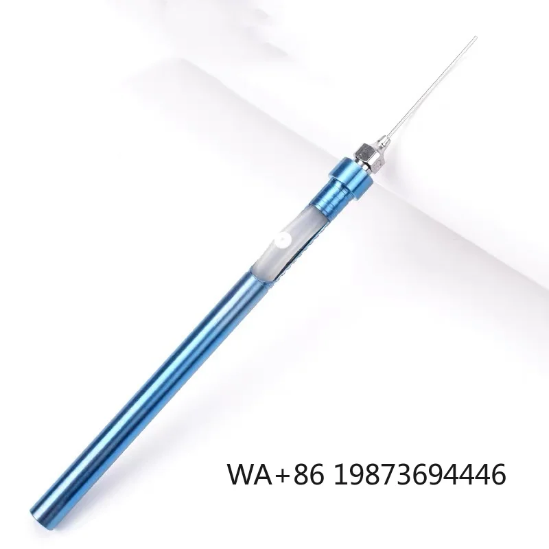 

Titanium Backflush Flute Cannula with Silicon Tip, Ultra-fine Tubing for Eye Microsurgery
