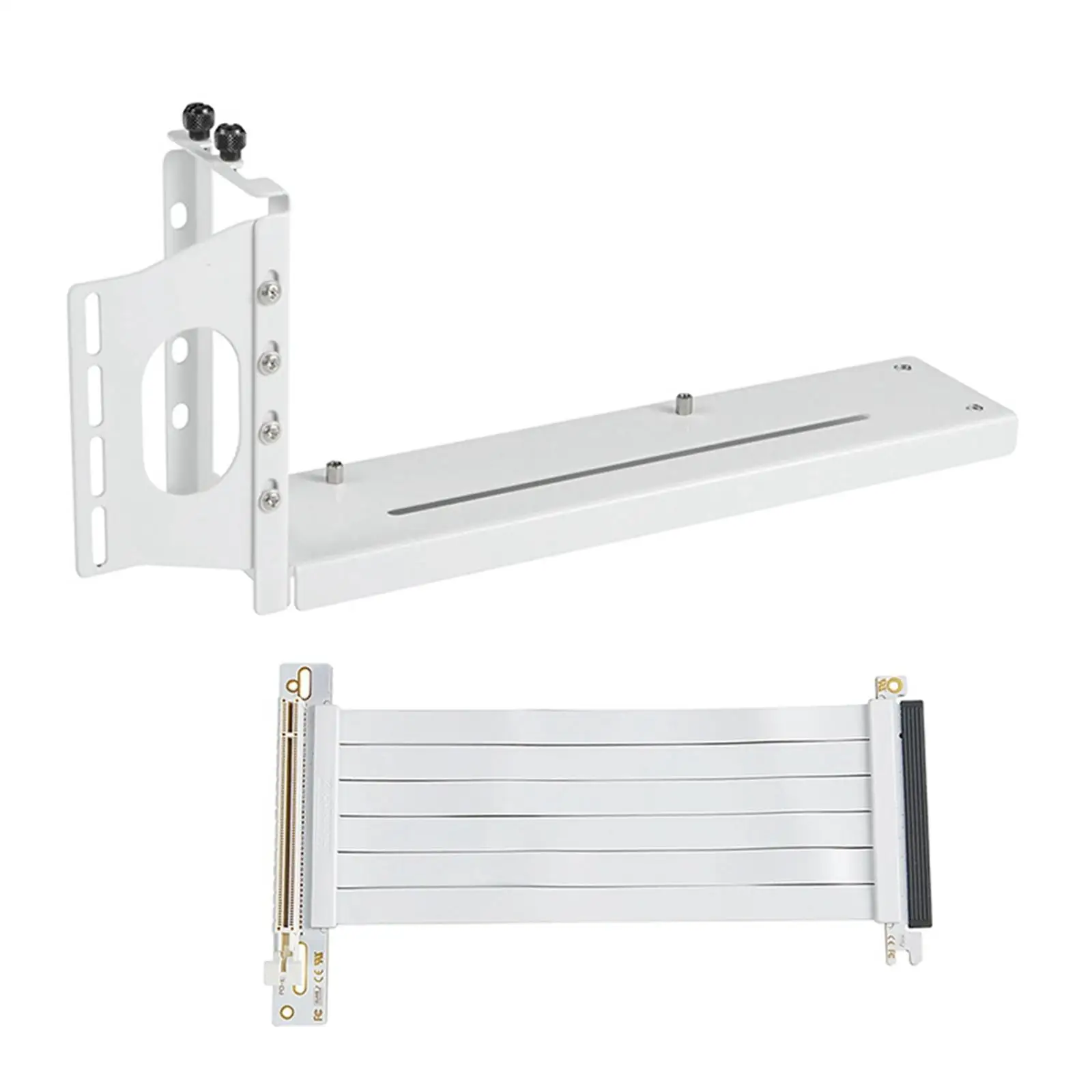 Imagem -05 - Suporte de Suporte de Placa Gráfica Vertical Montagem Gpu Kit de Suporte para Placa de Vídeo Vga Pcie3.0 Riser Cabo Branco