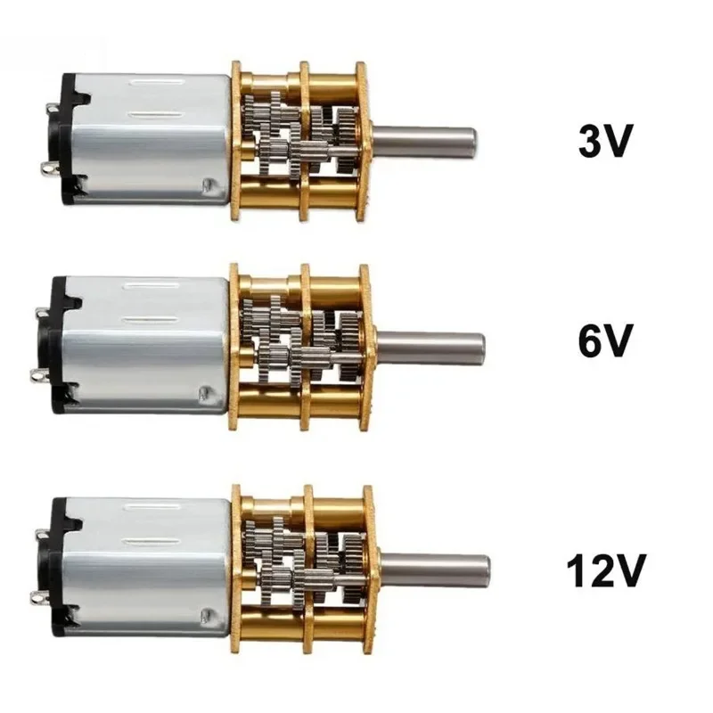 N20 Metal Gearbox Gear Motor DC3V 6V 12V 5rpm-1000rpm Slow Speed High Torque Electric Motor DIY Robot Car Eleltric Lock