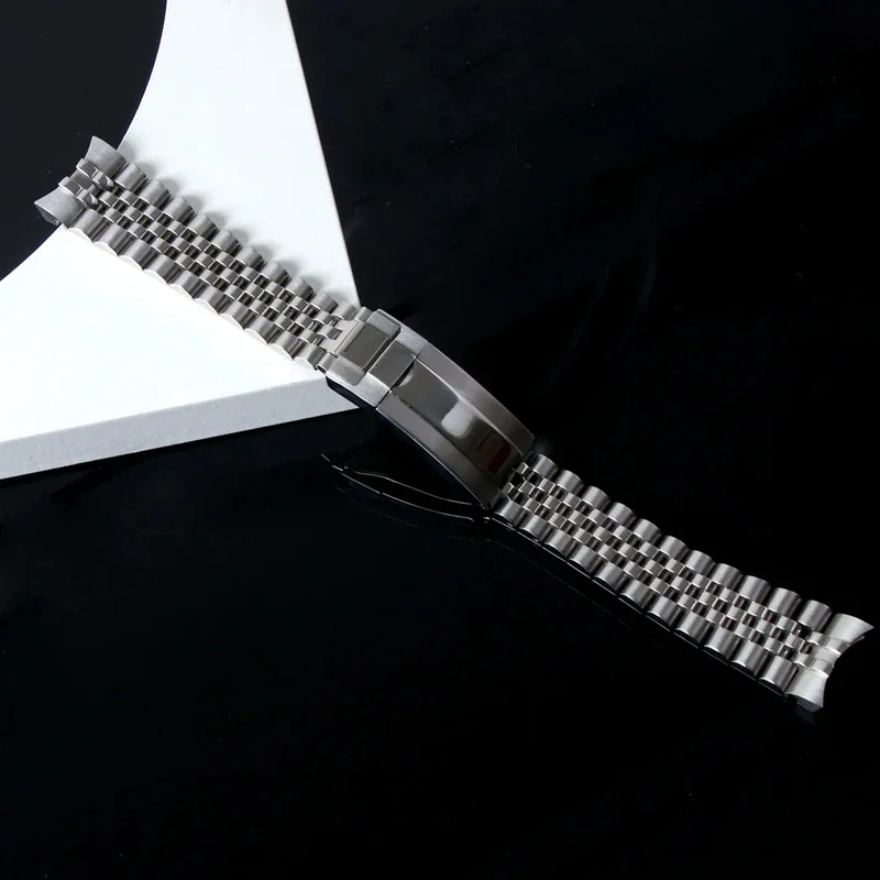 20mm Watch Band For NH35 Sub Jubilee Case Stainless Steel Watch Strap Glide Lock Buckle Silver Gold Bracelet