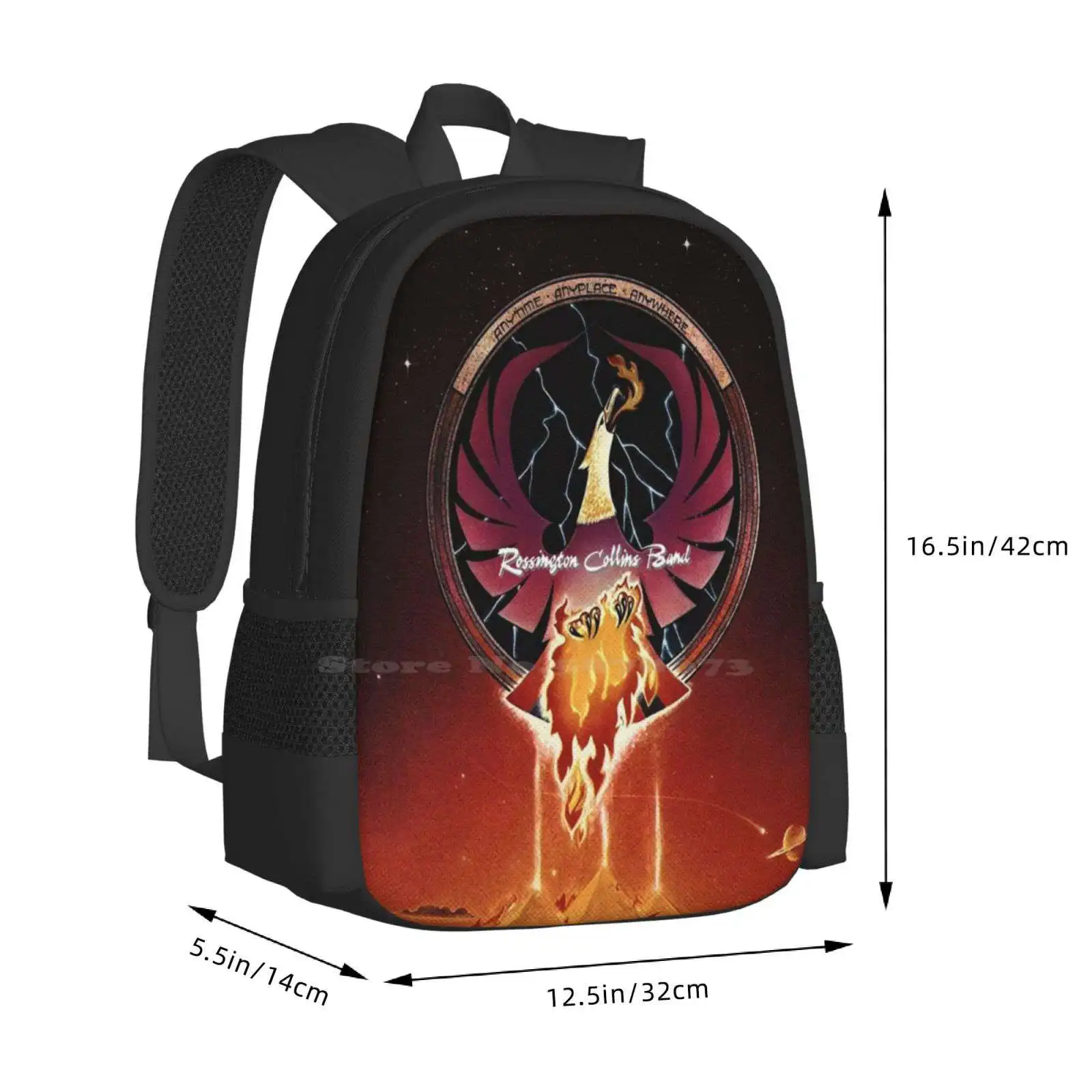 - Collins Band : Anytime Anyplace Anywhere Fashion Pattern Design Travel Laptop School Backpack Bag Classic Music Concert Tour