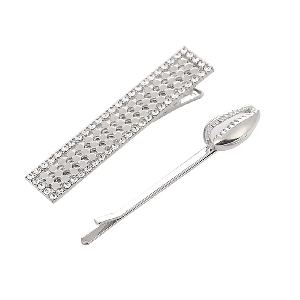 

Alloy Hair Clip Set With Colorful Rhinestones Fashionable Clips For Gifts Parties Daily Wear