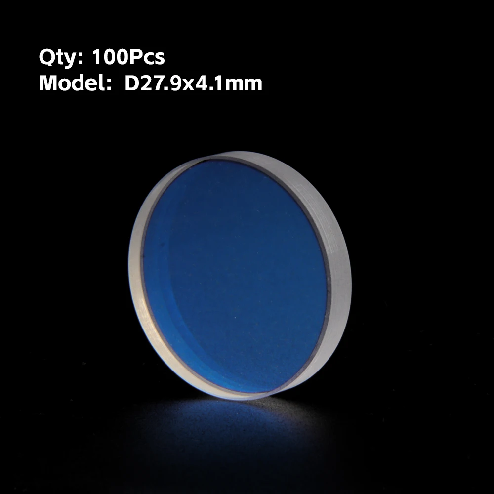 100Pcs/Lot 27.9x4.1 Protective Windows D27.9T4.1 Glass Laser Protection Lens For raytools bodor Fiber Laser Cutting Machine
