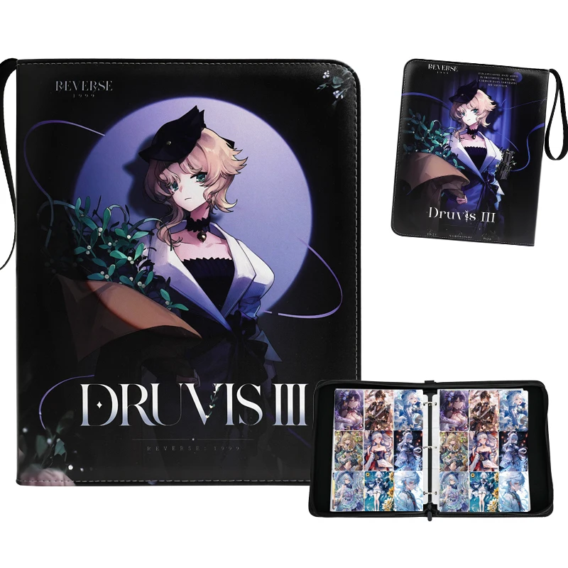 

Anime Returns To The Future Card Storage Book Large Capacity Nine Grid Emily Leather Zipper Children's Collection Card Bag