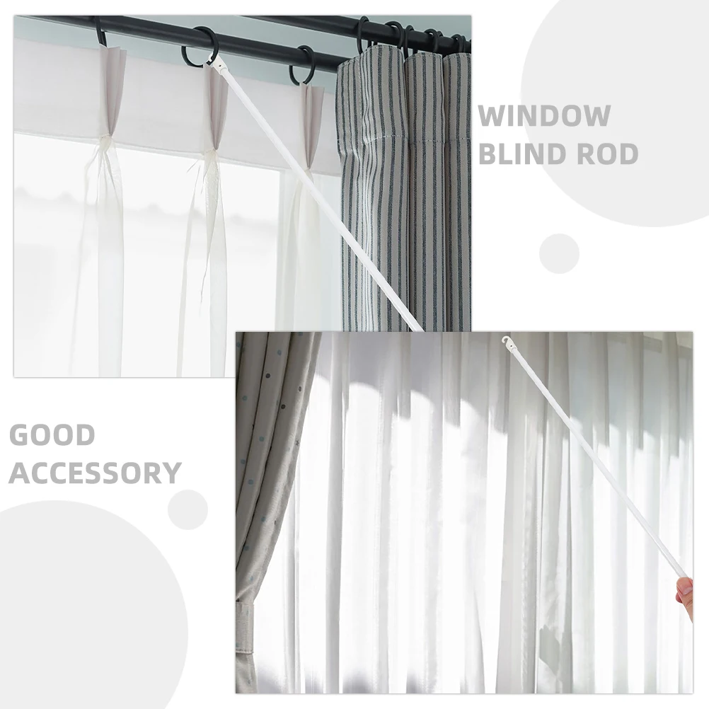 

17 Inch White Glass Fiber Wand Stick for Vertical Blinds Strong Bearing Capacity Easy Installation Blind Replacement Rod
