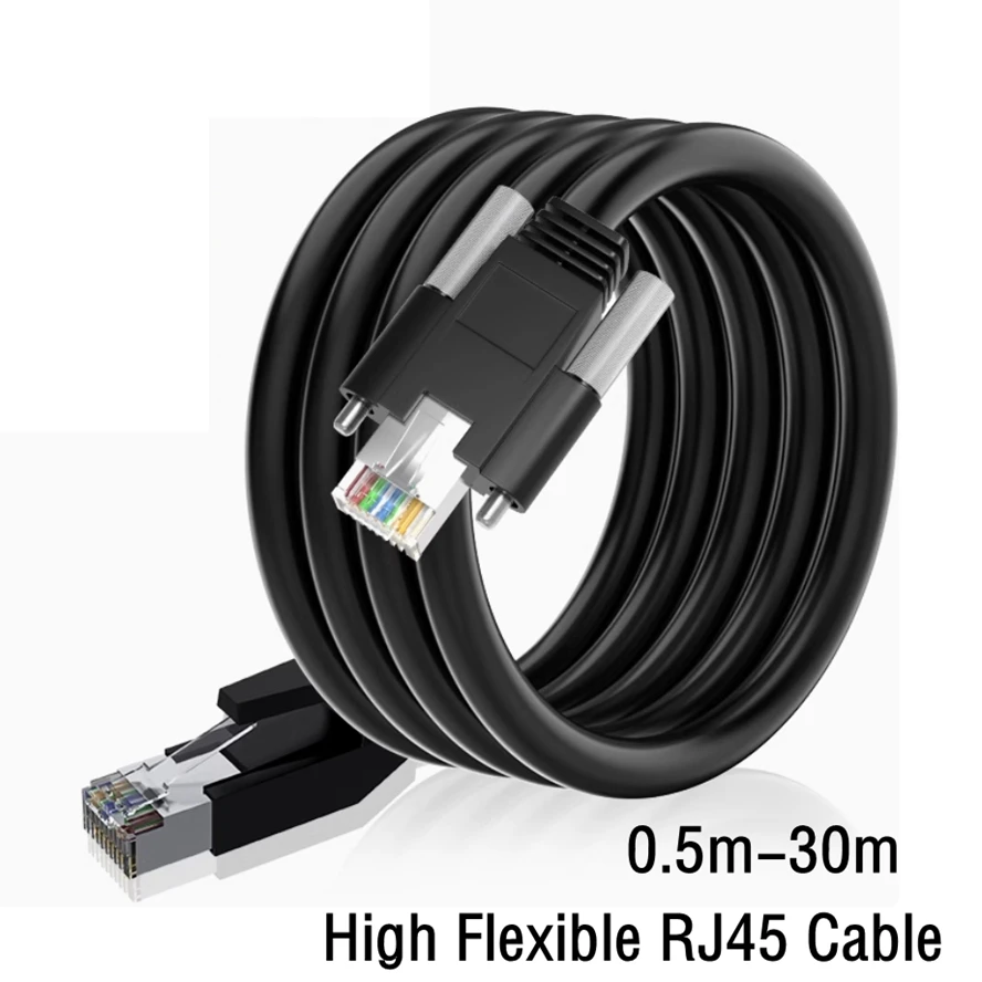 RJ45 High Flexible Drag Chain Wire Industrial Camera Line for Baslar Cat6A Gigabit Network Cable Industrial Ethernet Cord 1-30m