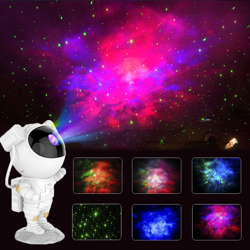 Spaceman Galaxy Projector Lamp Starry Sky Night Light For Home Bedroom Decor Astronaut Decorative Luminaires Children\'s Gift