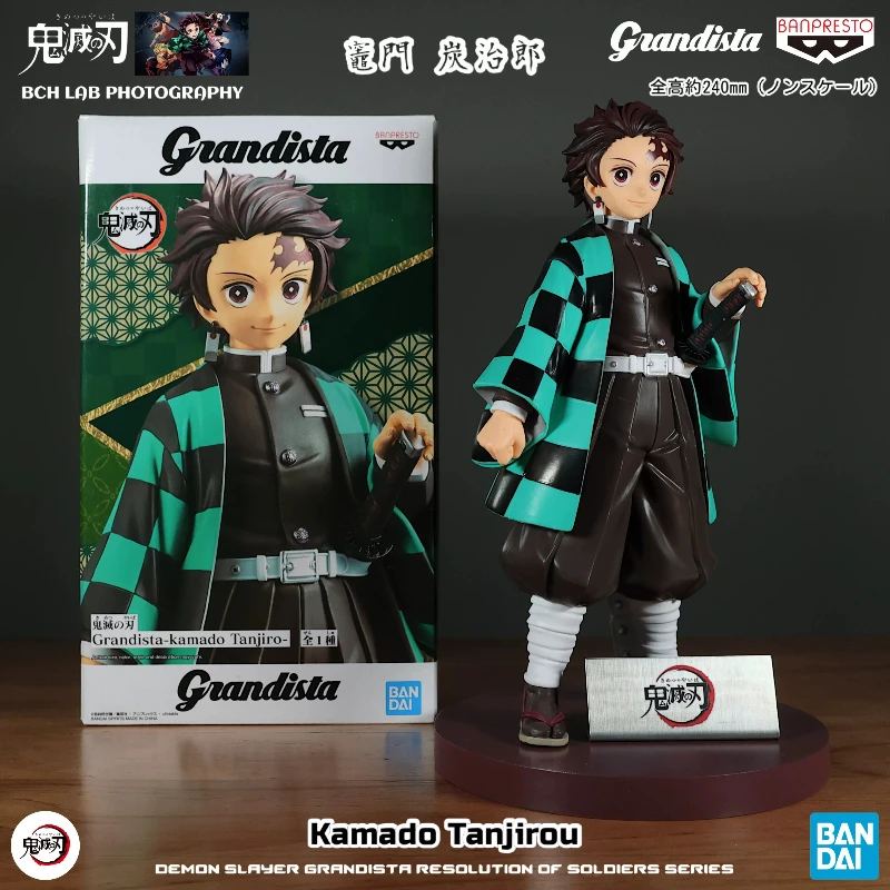 

Original Bandai Grandista GROS Demon Slayer Kamado Tanjiro Figure 24cm Anime Prize Model Collectible Gift