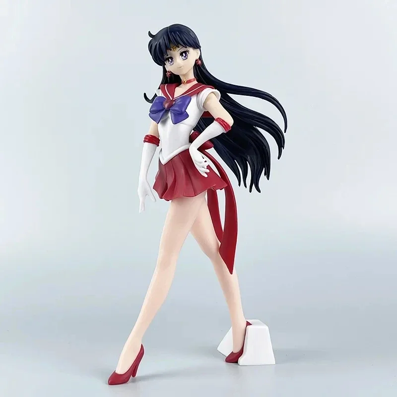 新 2 ピース/ロットアニメ美少女戦士セーラームーンフィギュアセーラーマーズセーラーマーキュリーアクションフィギュア手作りおもちゃかわいいモデル装飾品ギフト 22 センチメートル