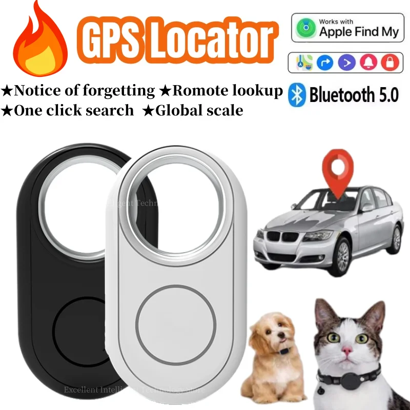 

Bluetooth GPS-трекер, тег для устройств, работа для Apple Google Find My App, глобальное позиционирование, искатель ключей, смарт-тег для домашних животных 2025