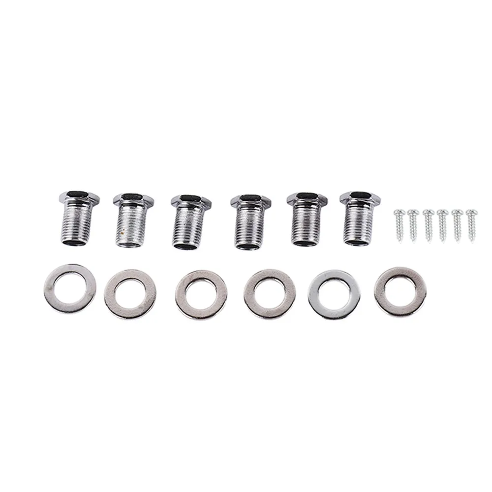 Metal Electric Guitar Tuning Pegs 6R Configuration Silver Guitar Locking Tuners Guitar Tuning Key Set Electric Guitar