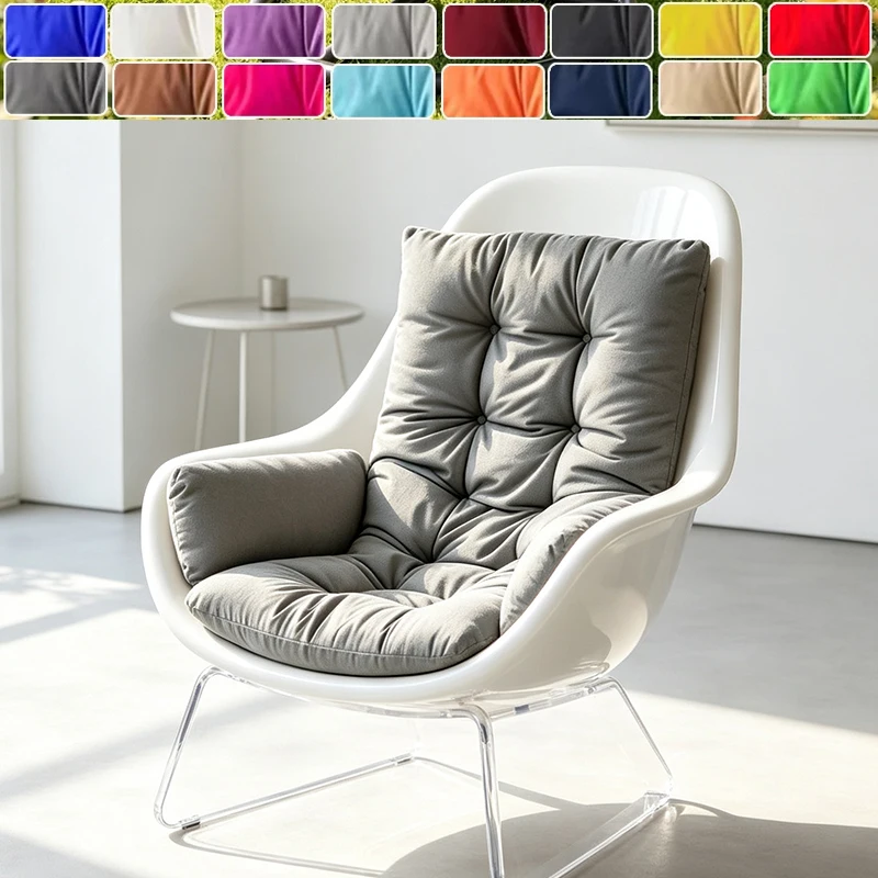 Integrated Armrest Egg Hanging Chair Cushion High Resilience PP Cotton Filled Swing Seat Pad for Balcony Rattan Hammock Chair