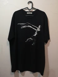 メンズコットンTシャツ,トラックポストスタイルのブラウス,パンク,ヒップホップ,スケートボード,ルーズフィット,ラージサイズ,2023