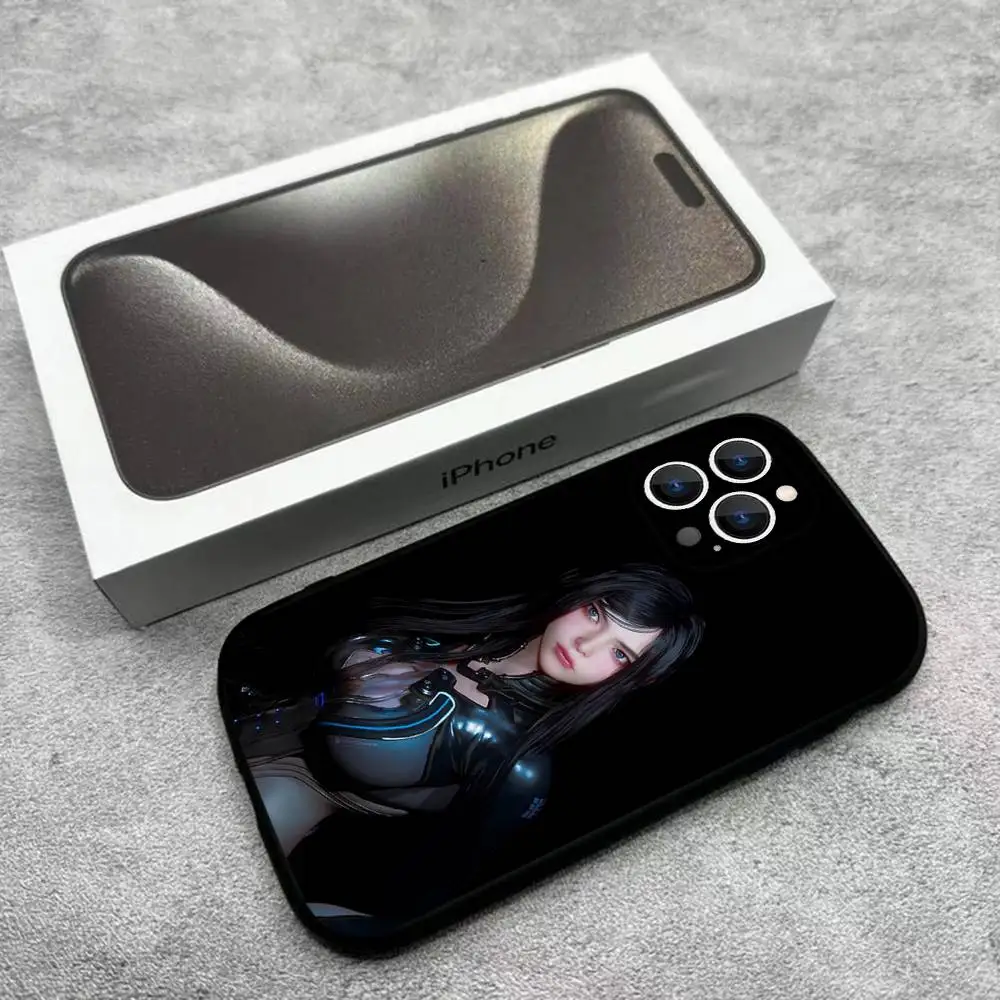 حافظة هاتف Game S-Stellar Blade لهاتف iPhone 17,16,15,14,13,12,Pro,Max,Plus,E,SE4,Air,Mini Black Soft Box