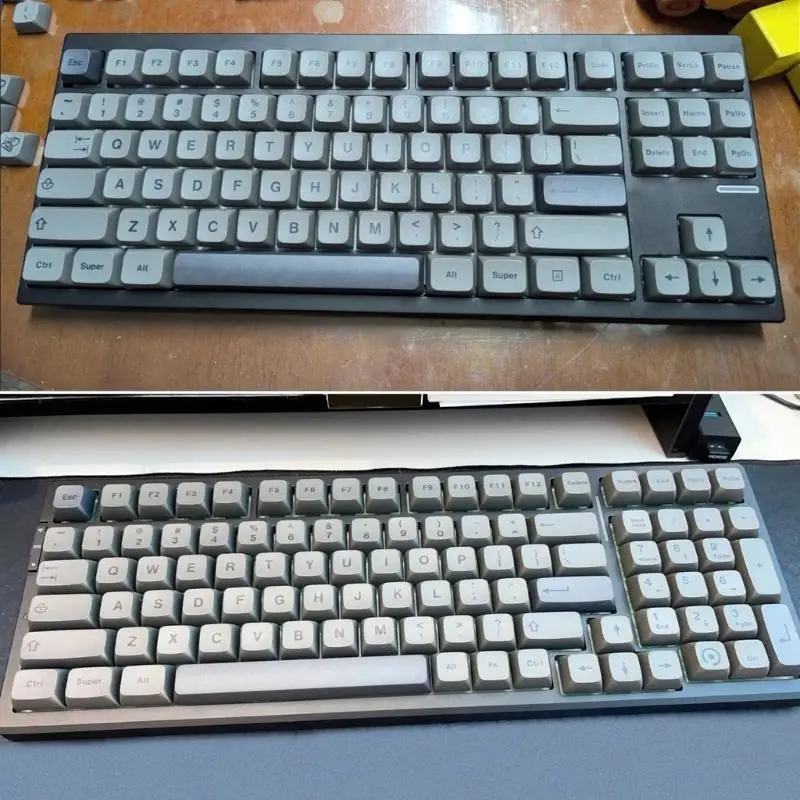 

R53C PBT Keycap 133Keys Серые колпачки для клавиш с туманом Сублимация красителя Колпачки для ключей с профилем XDA для Mx