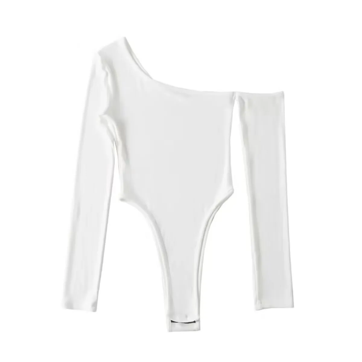 Bodysuit mit Strasssteinen für Damen, mittellang, knielang, bequem, atmungsaktiv, leicht, weich, schlicht, einfarbig, solide Basis-Unterbekleidung, sexy