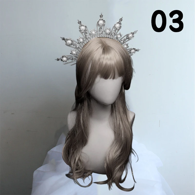 Gothic Halo Kroon Hoofddeksel Barok Koningin Prinses Kroon Haarband Zonnegodin Tiara Diy Materiaal Kit Lolita Haaraccessoires