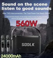 SODLK S1271 Portable 280W High Power Wireless MIC Bluetooth Speaker with HeavyBass Outdoor Home Singing HIFI Sound Quality USB