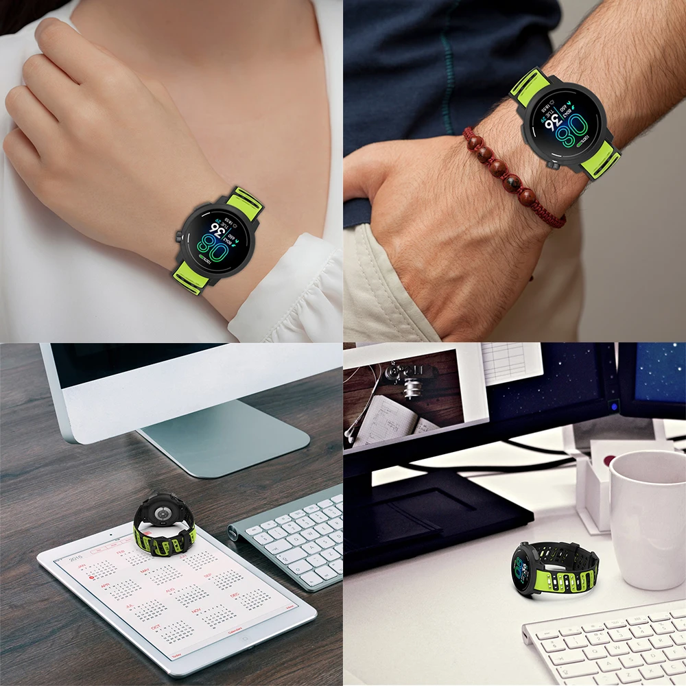 حزام ساعة أنيق من السيليكون لساعة COROS PACE Pro الذكية سوار معصم رياضي لساعة COROS PACE Pro حزام ساعة بيل