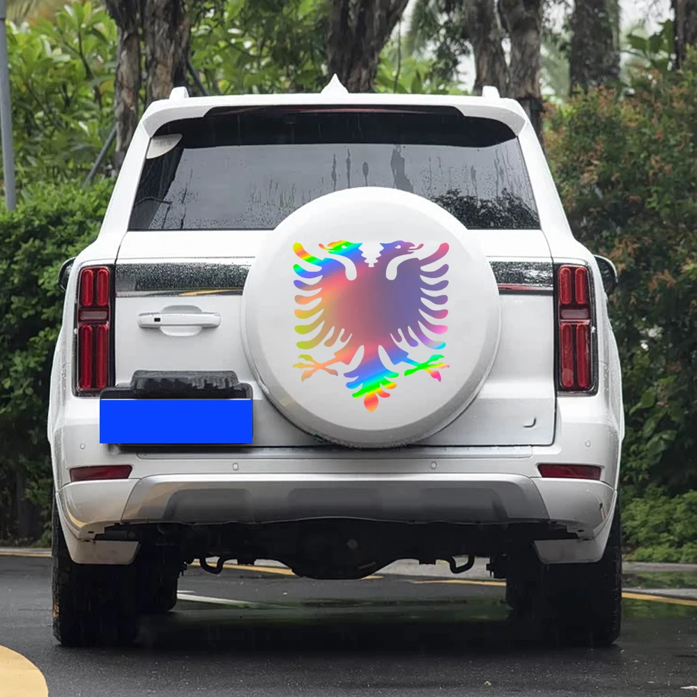 Albanischer Doppeladler-Autoaufkleber, Vinyl-Aufkleber, wasserdicht, Auto-Dekoration für LKW-Stoßstange, Heckscheibe, Aufkleber, Zubehör