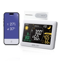 BALDR WiFi Weather Station Wireless Indoor Outdoor Thermometer Hygrometer Wall Alarm Clock Pressure App Online Forecast Monitor